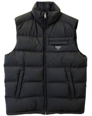 Prada High-Necked Sleeveless Vest - Black