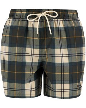 Barbour Tartan Swim Shorts - Green