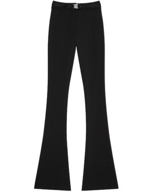 Givenchy 4G Belted Flared-Leg Trousers - Black