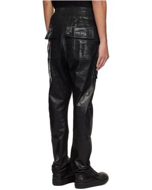 Rick Owens Hollywood Creatch Denim Cargo Trousers - Black