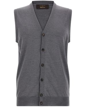 Zanone Flexwool Buttoned Vest - Grey