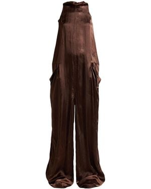 Rick Owens Solid Color Jumpsuits - Brown