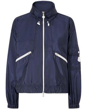 Moncler Long-Sleeved Casual Jacket - Blue