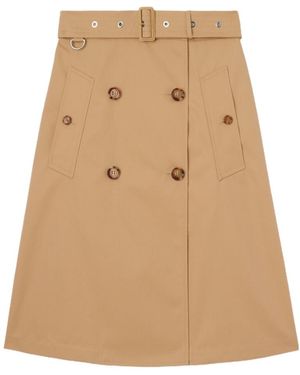 Burberry Trench Midi Skirt - Natural