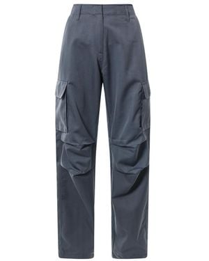 Coperni High Waist Wide-Leg Cargo Trousers - Blue