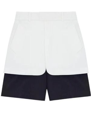 we11done Logo High-Rise Shorts - White