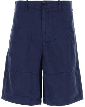 C.P. Company Stretch-Cotton Bermuda Shorts - Blue