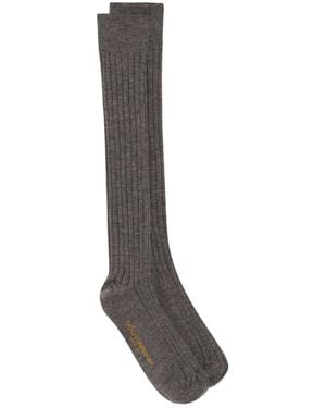 Dolce & Gabbana Ribbed Socks - White