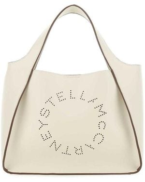 Stella McCartney Stella Logo Top Handle Bag - Natural
