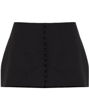 Cult Gaia Button-Front Shorts - Black