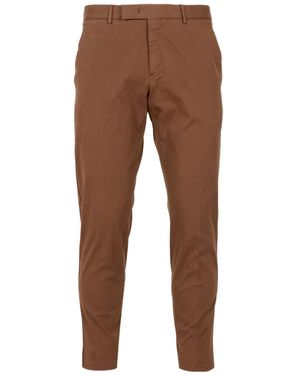 Pt Pantaloni Belt Ring Casual Trousers - Brown