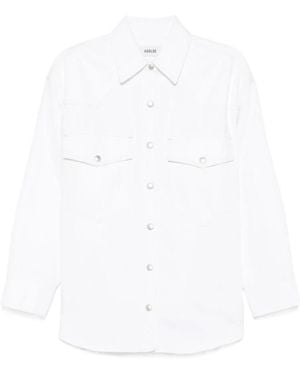 Agolde Button-Down Long Sleeve Shirt - White