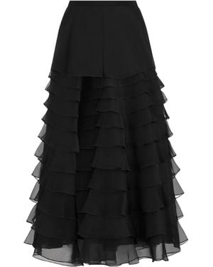 Dior Mid-Length Ruffled Skirt - Black