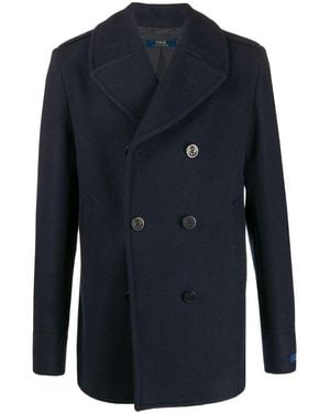 Polo Ralph Lauren Double Breasted Coat - Blue
