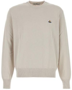 Vivienne Westwood Orb Embroidered Crewneck Jumper - White