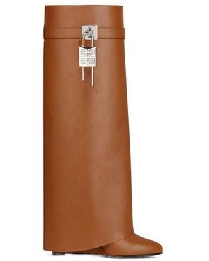 Givenchy Shark Lock Boots - Brown