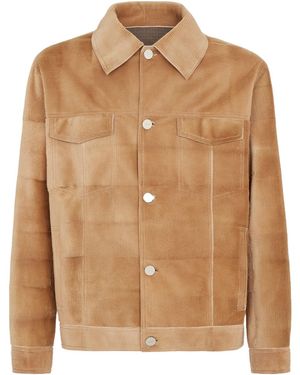 Fendi Camel-Colour Mink Blouson - Brown