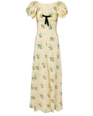 Rodarte Floral Silk Crepe Gown - Metallic
