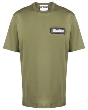 Moschino T-Shirt With Round Neck And Short Sleeves - Green