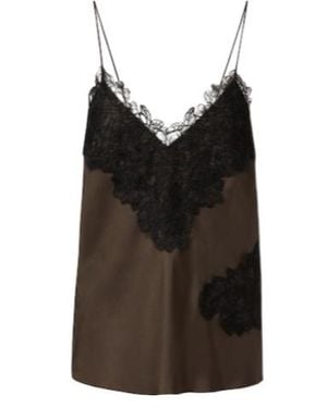 Rohe Lace-Trimmed Silk Satin Camisole - Black