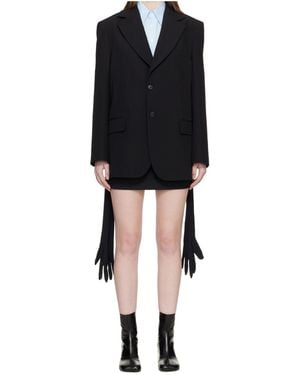 MM6 by Maison Margiela Tie Detail Jacket - Black