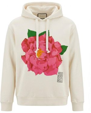 Gucci X Ken Scott Floral-Print Hoodie - Pink