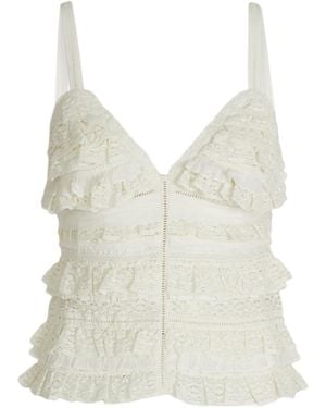 Dorothee Schumacher Ruffle-Detail Cotton Top - White