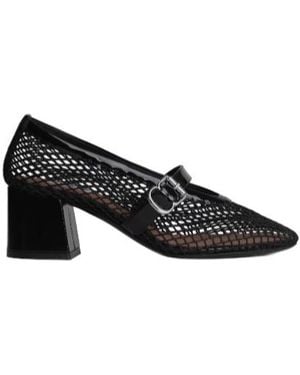 Alaïa Mary Jane Fishnet High Heels - Black