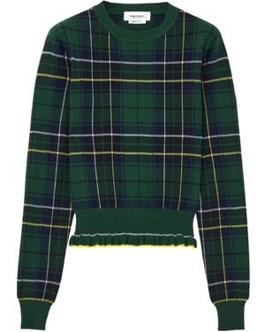 McQueen Wool Tartan Jumper - Green