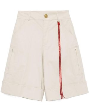 DARKPARK Nick Chain Adorned Tailored Cuff Shorts - Pink