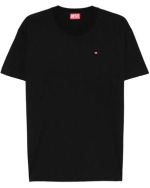 DIESEL T-Norm-Microdiv Logo T-Shirt - Black
