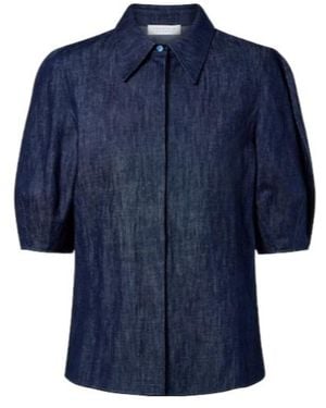Gabriela Hearst Cotton And Linen Denim Shirt - Blue