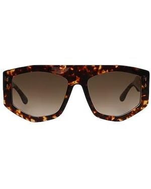 Isabel Marant Geometric Fashion Sunglasses - Brown