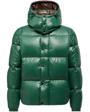 Moncler Parana Hooded Short Down Jacket - Green