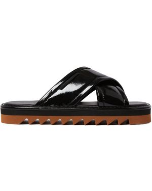 サンダル・ミュール Stella Mccartney Leo' Multicoloured Leather Blend Slippers Stella McCartney leo Multicoloured Leather Blend Slippers