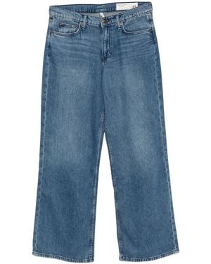 Rag & Bone Faded-Effect Wide-Leg Jeans - Blue