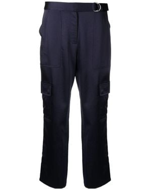 Jonathan Simkhai High-Waist Cargo Trousers - Blue