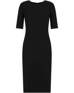 Giorgio Armani Silk Midi Dress - Black