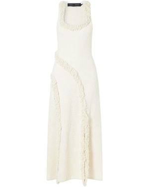 Proenza Schouler Fringed Jacquard Midi Dress - White