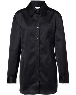 Frankie Shop Akita Satin Shirt Dress - Blue