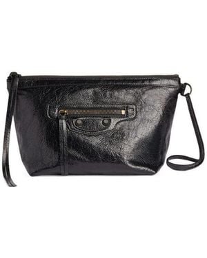 Balenciaga Vintage Effect Zipped Pouch - White