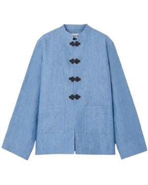 Rohe Mandarin Linen Jacket - Blue