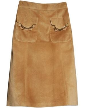 Gucci Chain Detail Skirt - Natural