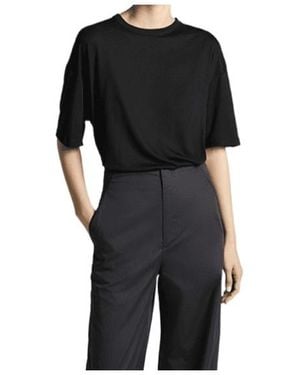 Vince Short-Sleeved Crew Neck Shirt - Black