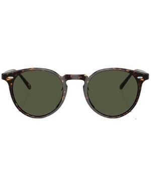 Oliver Peoples Round Frame Sunglasses - Green