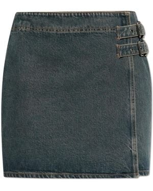 Samsøe & Samsøe Buckle Mini Skirt - Green
