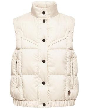 Moncler Grenoble Doucy Square-Quilted Down Vest - White