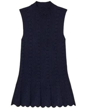 Twinset Scalloped-Trim Top - Blue