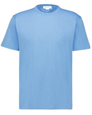 McQueen Embossed Cotton T-Shirt - Blue