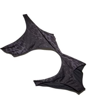 Gucci Printed Stretch Jersey Swimsuit - Black